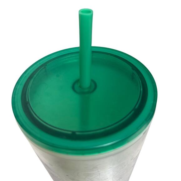 Starbucks 2022 Holiday Mint Winter Woodland Lace 24 Oz Tumbler - Picture 5 of 7